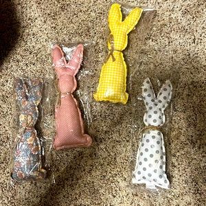 Set of 4 cloth bunnies. All new.